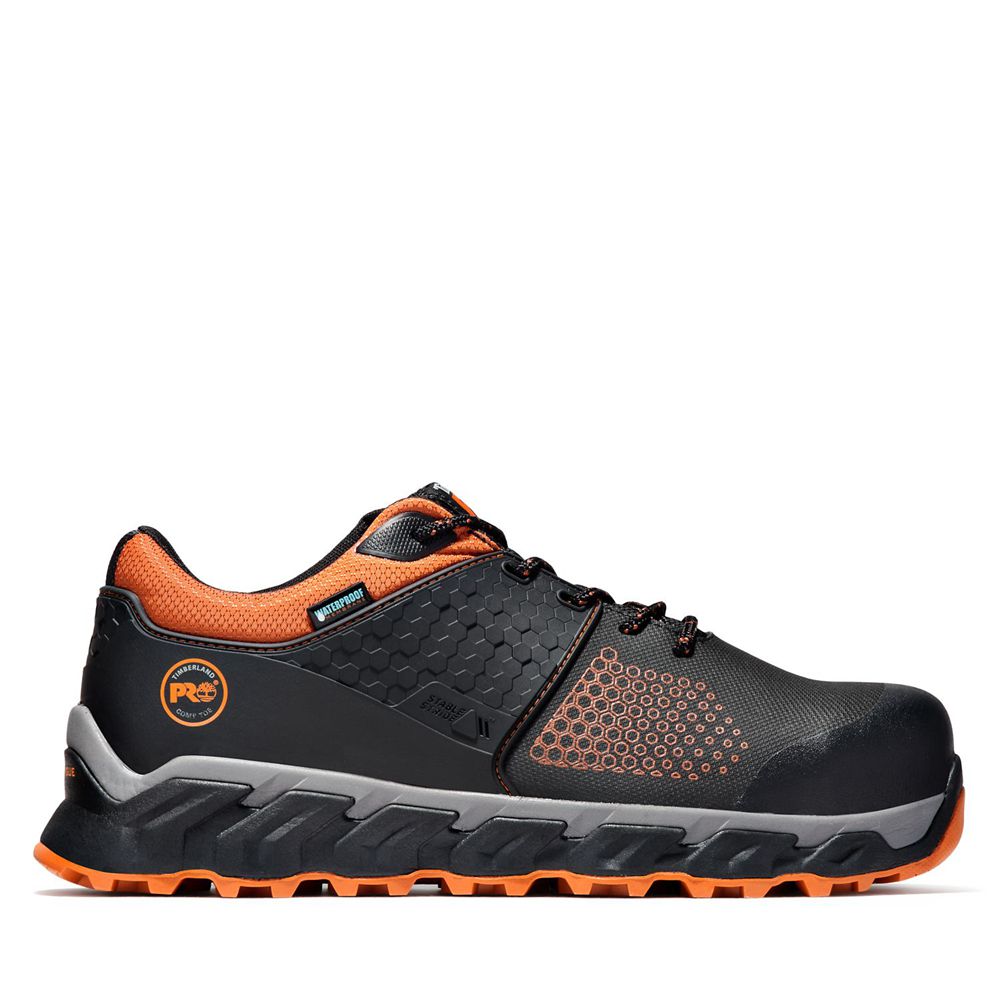 Zapatos de Trabajo Timberland Argentina Hombre - Pro® Ridgelow Comp Toe - Negras/Naranjas - CJFGAM-8